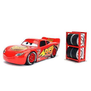 Imagem de Disney Pixar Cars 3 1:24 Lightning McQueen Die-Cast Car with Tire Rack (99751)
