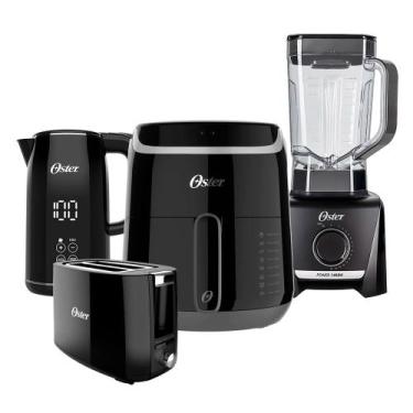 Imagem de Kit Black Oster - Fritadeira - Chaleira - Liquidificador e Torradeira,