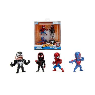 Imagem de Conjunto de bonecos de ação Jada Toys Marvel Spider-Man, pacote com 4, 2,5"