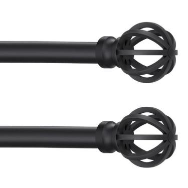 Imagem de Varões de cortina Poskena Black Metal 5/8 de diâmetro 70-120 cm, pacot
