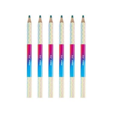 Imagem de KIT Lápis de Cor de Madeira Jumbo Rainbow Sextavado BRW, KIT6