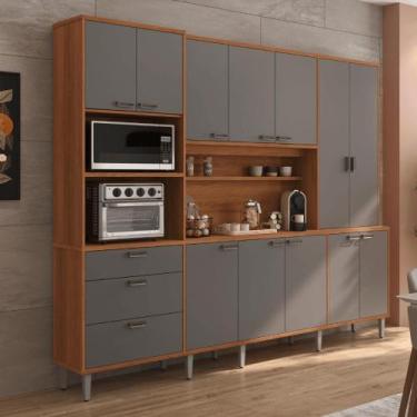 Imagem de Armario para cozinha Egito jequitiba/grafite - CASA H