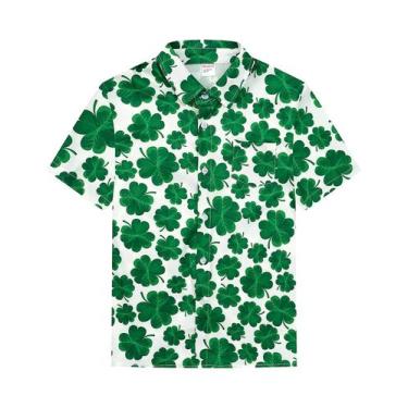 Imagem de Camisa Roseelf St. Patrick's Day Lucky Clover para meninos