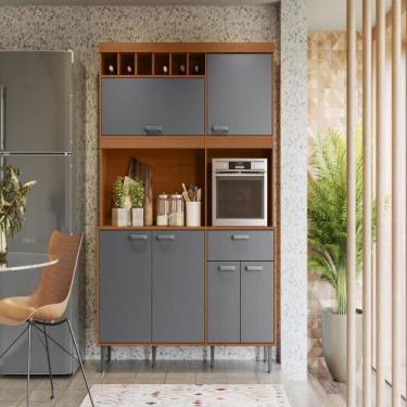 Imagem de Armario de cozinha Oma jequitiba/grafite - CASA H