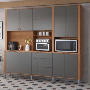 Imagem de Armario cozinha Jordania jequitiba/grafite - CASA H