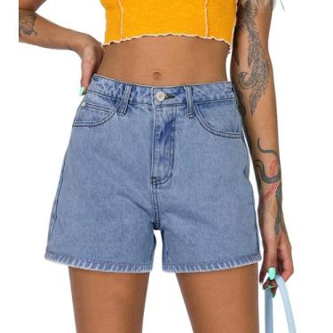 Imagem de Shorts jeans MODARANI de cintura média-alta para mulheres tamanho M
