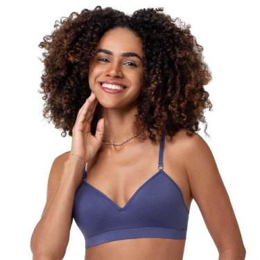 Imagem de Sutiã Comfort Alças Finas e Reguláveis com Bojo sem Costura Mirtilo - 