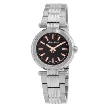 Imagem de Mathey Tissot Relógio feminino Neptune com mostrador preto - D912RRN, Preto