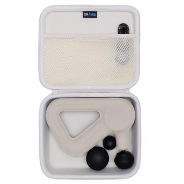 Imagem de DR·AMIU Estojo de massagem compatível com pistola de massagem portátil de percussão TheraGun, estojo de transporte de viagem, bolsa de armazenamento protetora creme