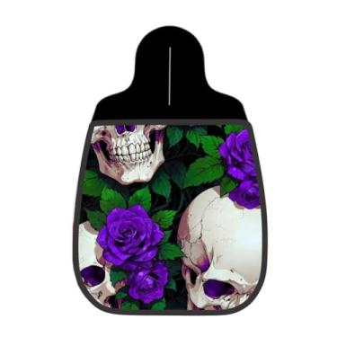 Imagem de Lixeira De Carro Organizador Lixinhocar Arte Caveiras Rosas Roxas