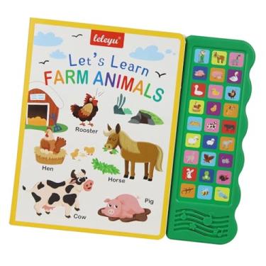 Imagem de menolana Livro de sons de palavras em inglês, livro de áudio interativo, aprendizagem precoce, educação infantil, brinquedo para crianças, aprenda as primeiras, Animais de Fazenda