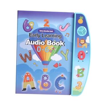 Imagem de simhoa Livro interativo de aprendizagem de inglês com som e brinquedo eletrônico educativo, Azul