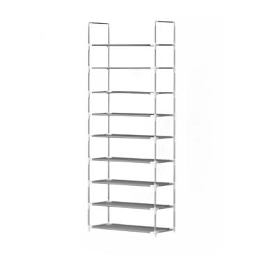 Imagem de Sapateira Vertical Luxo Inox 27 pares 9 Prateleiras(Branco)