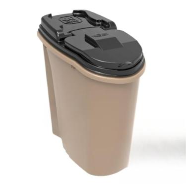 Imagem de Porta Ração Pet e Grãos Dispenser Home+ Caneca Dosadora (PRETO GOLD-40 LITROS 18 KG,1)