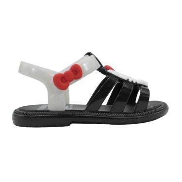 Imagem de Sandália Mini Melissa Hip+Hello Kitty Baby Preto/Branco