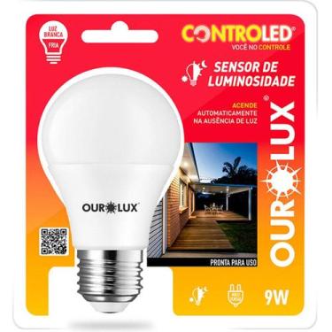 Imagem de Lâmpada Controled Ouro Lux 9,0 W Sensor De Luminosidade - OUROLUX, Bra