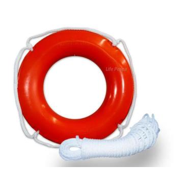 Imagem de Kit Boia Circular Salva Vidas 60cm Classe III + Corda Retinida 20 mt -
