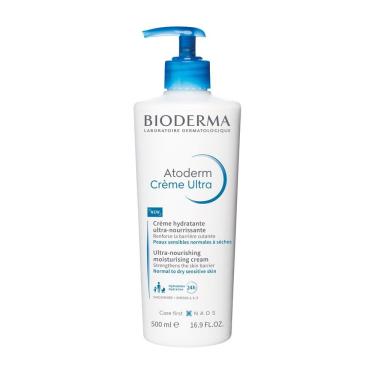 Imagem de Bioderma Atoderm Creme Ultra Hidratação Corporal Diária Ultra Sensorial e Eficaz para Peles Normais e Secas 500ml