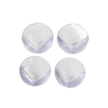 Imagem de Protetor De Quina Canto Móveis Cantoneira Silicone Proteção Bebê 4 Un Redondo