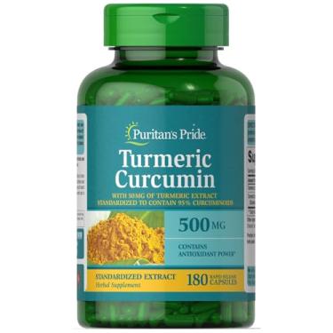 Imagem de Cúrcuma Curcumin Turmeric 500mg 180 Caps - Puritan's Pride