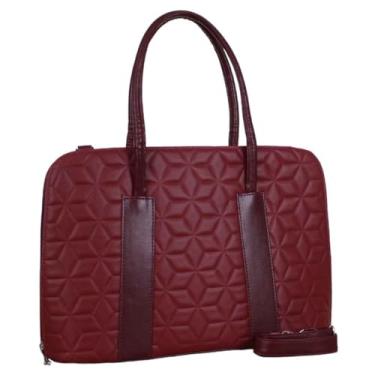 Imagem de Bolsa Pasta Para Notebook Feminina Maleta Executiva Premium Elegante e Prática Para Ate 15,6” (DIAMOND VINHO)