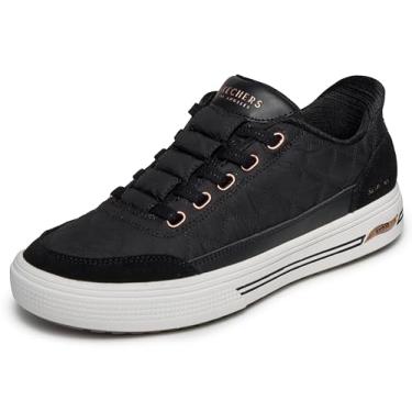 Imagem de Skechers Tênis feminino sem cadarço Arcade-Cuddle Steps Hands Free Slip-ins, Preto, 8 Wide