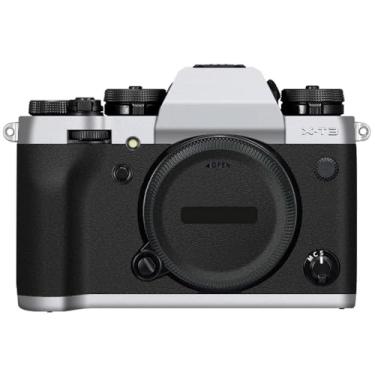Imagem de X-T3 Adesivo de capa de câmera antiarranhões para FujiFilm X-T3 Película protetora de câmera decalques XT3 (transparente + couro preto)