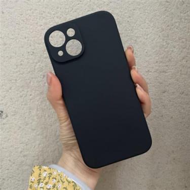 Imagem de Capa de celular para iPhone 14, 16, 15, 12, 11 Pro Max, 13 Mini XR, X7, 8 Plus, capa coreana de silicone macio (para iPhone XS/sem estampa)