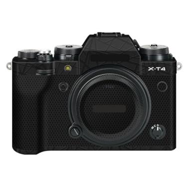 Imagem de X-T4 Adesivo de capa de câmera para FujiFilm X-T4 protetor de câmera película protetora anti-arranhões decoração XT4 (cruz ultra preta)