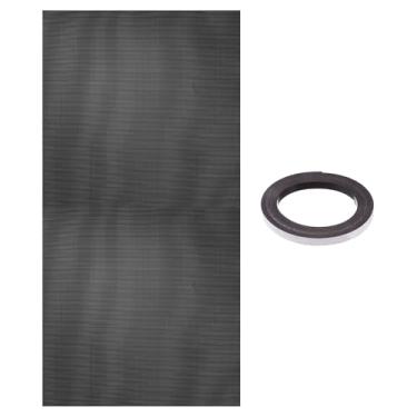 Imagem de PATIKIL Furo de malha de poeira 100 x 50 cm 0,1 cm, 1 conjunto de filtro de poeira de PVC para refrigerador de computador, filtro de poeira, grade com tira magnética para ventilador de computador à