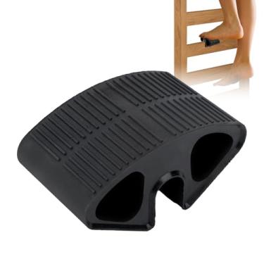 Imagem de Suporte Pé Escada Cama Dormitório, Almofadas Degrau Borracha Duráveis com Superfície Antiderrapante Acolchoamento Protetor Macio Preto para Maioria Escadas Cama Dormitório