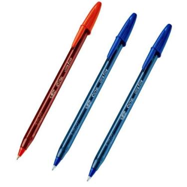 Imagem de Kit 3 Canetas Esferográfica Bic Cristal Ultra Fine 0.7mm Ponta Fina  E