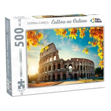 Imagem de Quebra-Cabeça - 500 Peças - Coliseu No Outono Pais E Filhos
