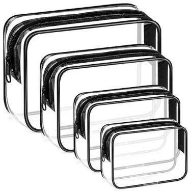 Imagem de Sacos de cosméticos CHICAUP Clear PVC Waterproof Travel 4 peças