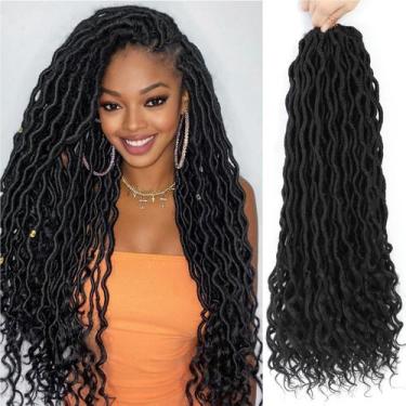 Imagem de Crochet Hair Cohariss Goddess Locs 18 polegadas, 6 pacotes para mulher