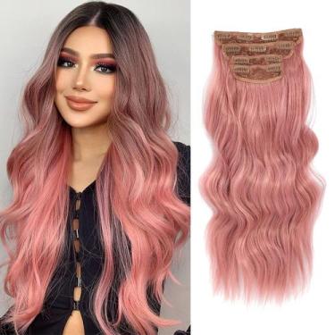 Imagem de Extensões de cabelo MSBELLE, 20 cm de comprimento, onduladas, sintétic
