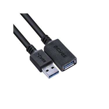 Imagem de Cabo USB Extensor 3.0 PCYes 2 Metros 28AWG Preto