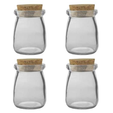 Imagem de 4 Porta Condimentos De Vidro Com Rolha 100Ml 1989 Lyor