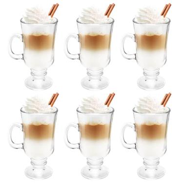 Imagem de Xícara Grande Cappuccino 250Ml Vidro 6 Peças