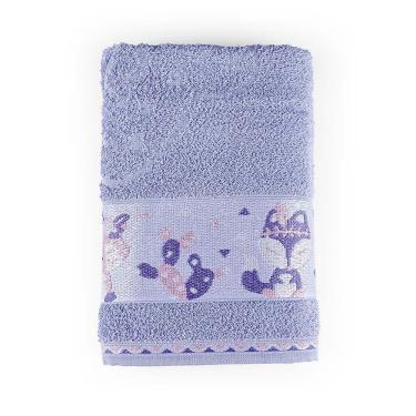 Imagem de Toalha De Banho Infantil Pitico 1,15m X 75cm 100% Algodão Macio - Foxy Lilás