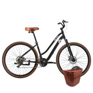 Imagem de Bicicleta BLITZ Ella Aro 29 Câmbio SH 21v Freio à Disco + Cestinha e cadeado (Preto, 15)