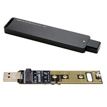 Imagem de Chenyang Adaptador de transporte externo CY USB 3.0 para NVME M-Key M.2 NGFF SSD PCBA com compartimento de disco flash (preto)