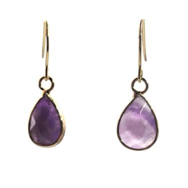 Imagem de Brincos de gota azul marinho para mulheres, minimalistas, brincos pendentes em gota d'água requintados, brincos ovais dourados, Small, Cobre, Sem pedra preciosa