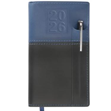 Imagem de Agenda de bolso/calendário de bolso e caneta 2026, 8,9 cm x 15,2 cm: Inclui 14 meses (novembro de 2025 a dezembro de 2026) / Agenda semanal/organizador de calendário mensal 2026 (azul marinho/preto)