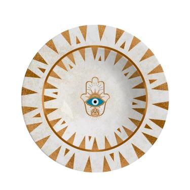 Imagem de Jogo 2 Pratos Fundo Olho Grego Plus Cerâmica Alleanza 25cm