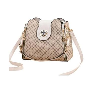 Imagem de Bolsa Crossbody Feminina de Luxo - Grande Capacidade com Design de Imp