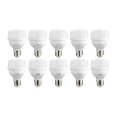Imagem de Kit 10 Lâmpadas LED T60 Dimerizável 9W 3000K (Cor Amarela) IP65 E27 220V – Tem Luz