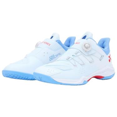 Imagem de YONEX Tênis unissex Power Cushion 88 Dial Badminton - Tênis esportivo durável e leve sem cadarço com bota interna, Azul claro, 39
