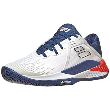 Imagem de Babolat Tênis De Tênis Masculino Propulse Fury All Court (Branco/Azul Estate, Sistema De Tamanhos De Calçados Dos Eua, Adulto, Masculino, Numérico, Médio, 11)