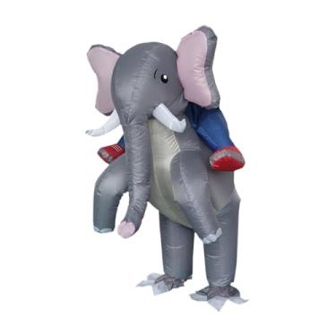 Imagem de Deevoka Fantasia de elefante inflável para adulto, fantasia de animal para encontros temáticos em bar